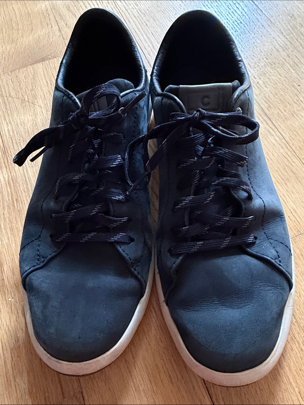 Cole Haan Men's Navy Blue Lace-Up Leather Sneakers